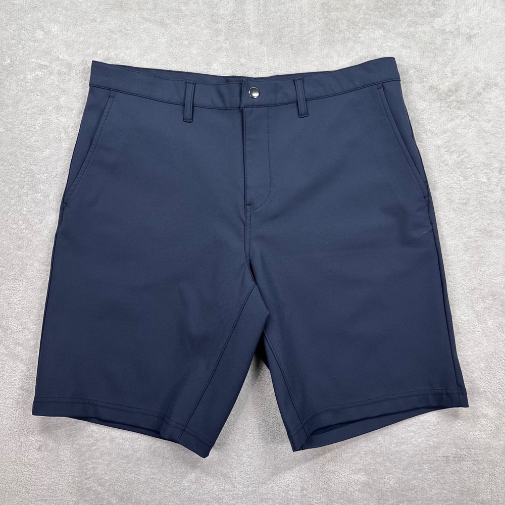 State and Liberty Golf Shorts Mens 33 Navy Blue Athletic Fit Performance Stretch